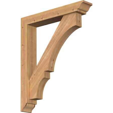 Ekena Millwork Balboa Traditional Smooth Bracket w/ Offset Brace, Western Red Cedar, 5 1/2"W x 32"D x 38"H BKT0604X32X38BOA01SWR